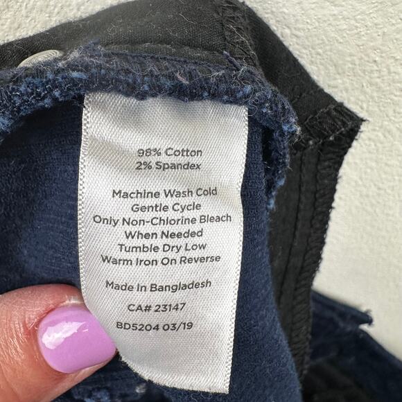 Talbots Corduroy Pants Simply Flattering Pocket Straight Stretch Classic Navy 16 - Picture 7 of 8